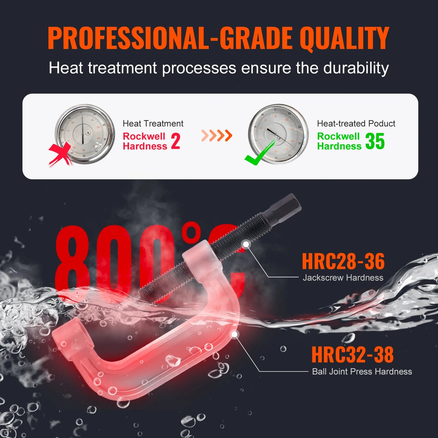 SucceBuy Ball Joint Press Kit 25pcs Tool Kit C-press Ball joint Remove&Install Tool Heavy Duty Ball Joint Repair Kit for Repair