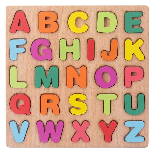 Montessori Baby Wooden Puzzle Toys Kids Educational Game 3D Cartoon Animal Jigsaw Puzzle Toys Activity Board for Child 2 3 Years