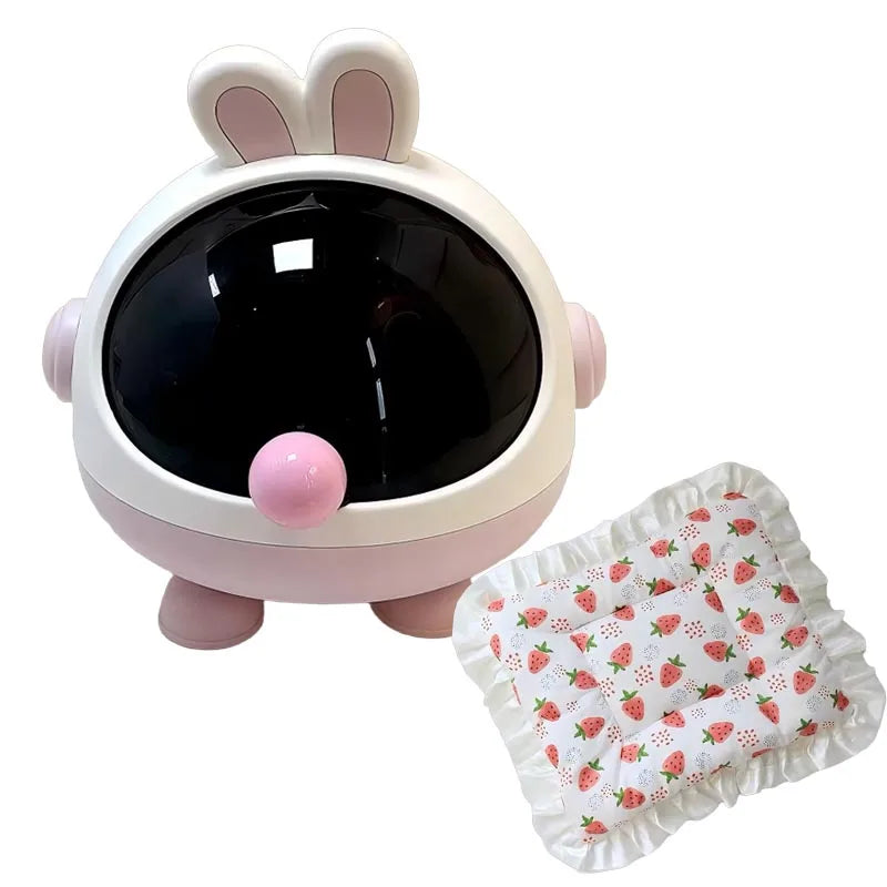 1/2pcs Doll Bed Baby Bunny Storage Box with Mat for Labubu Space Module Doll Sleep Cradle Cart Dolls Bed Furniture Accessories