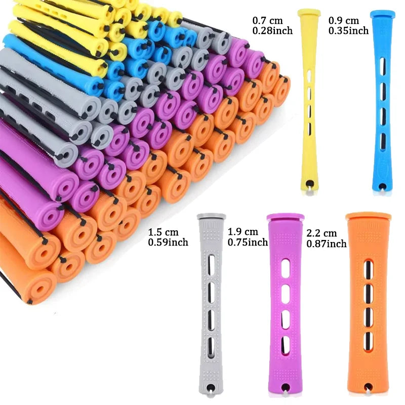 20 Pieces of Perm Curling Rods 5 Sizes of Curling Irons Plastic Cold Wave Rods Perming Rods Curling Irons Hair Styling Tools
