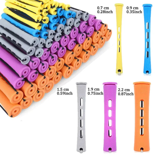 20 Pieces of Perm Curling Rods 5 Sizes of Curling Irons Plastic Cold Wave Rods Perming Rods Curling Irons Hair Styling Tools