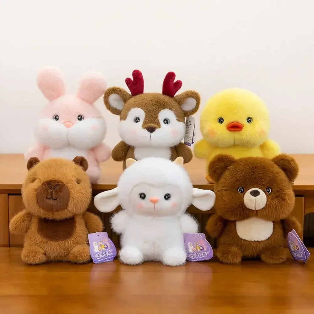 Cute 16cm Plush Companion Doll Plush Elephant Stuffed Animal Pillow Capybara Super Soft Animal Plush Toy Desk