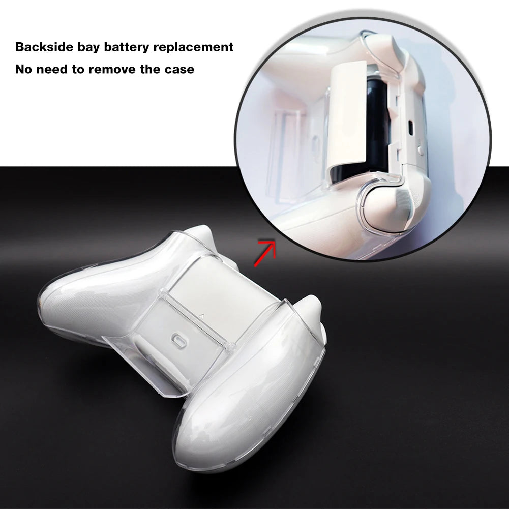 Hard Protective Case Anti-Slip Handle Shell Shockproof Transparent Skin Housing Case for Xbox Series X/S Controller  Accessories