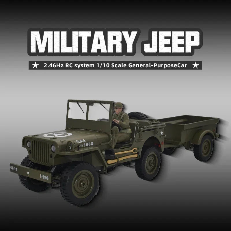JJRC C8815 Rc car 1941 JEEP WILLYS 2.4g 4wd RTR Crawler climbing scale military truck off-road vehicle toy gift for children