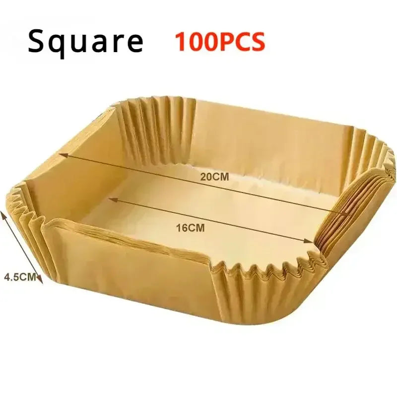 Air Fryer Disposable Paper Parchment Wood Pulp Steamer Cheesecake Air Fryer Accessories Baking Paper for Air Fryer