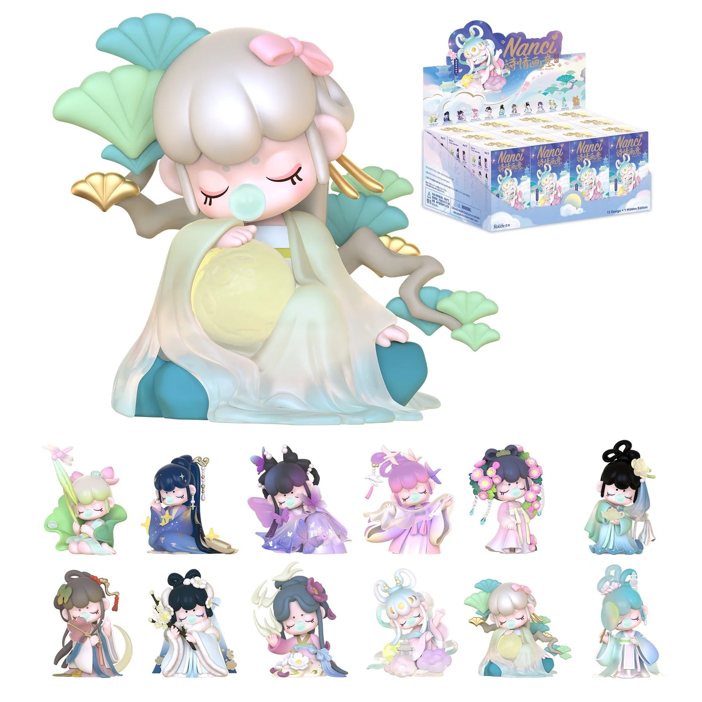 Rolife Nanci Blind Box Nanci's Poetic Beauty Action Figure Collectible Doll Toys Surprise Box Gift for Kids Friends Adults