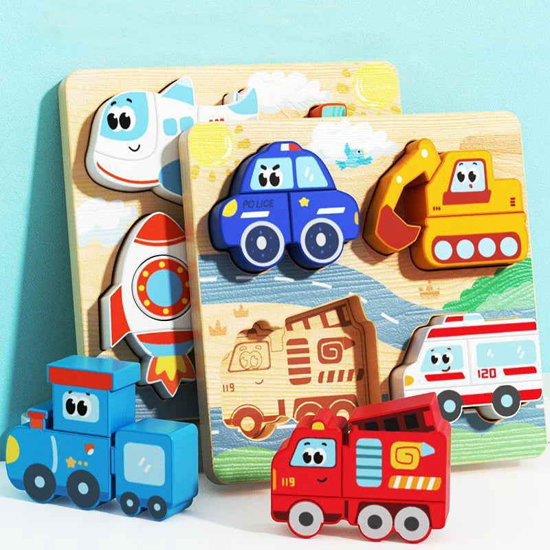 Wooden Puzzle Montessori Toys for Baby 1 2 3 Years Old Kids Alphabet Number Shape Matching Games Children Early Educational Toys