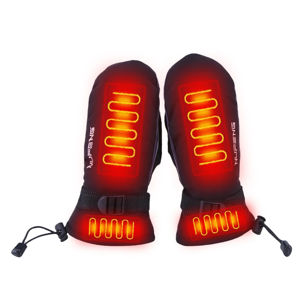Electric Heating Gloves USB Charging Snowboard Gloves Cold-Proof 3 Gear Temperature for Climbing Hiking Cycling （No battery）