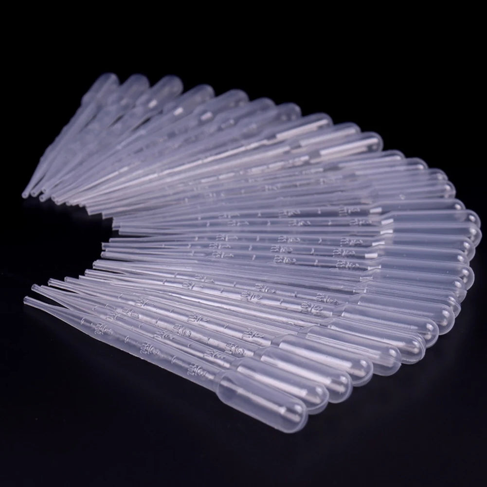 50pcs Essential Oils Pipettes Plastic Disposable Transfer Pasteur Pipettes Makeup Tools Eye Dropper Experiment Supplies for Lab