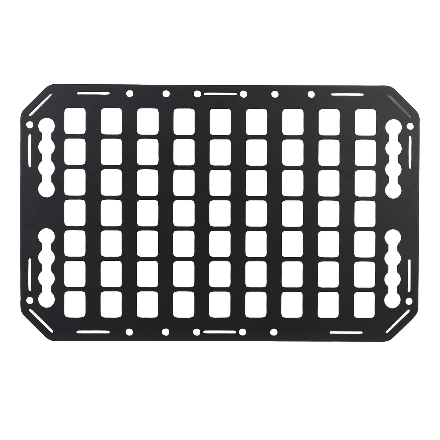 Truck Bed Molle Panel Aluminium Alloy Multifunctional L Track Storage Organizer for Car SUV RV 483x311x2mm Side Bed Molle Panel