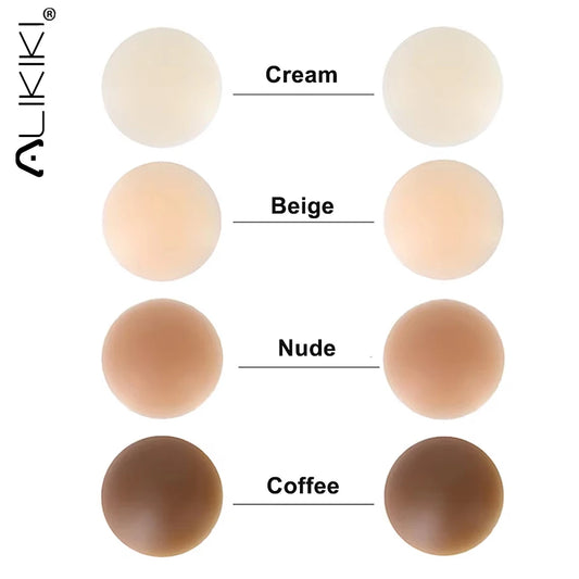 Nipple Cover Pasties Silicone Adhesive Sticky Bra Liner For Women Reusable Breast Sticker No Show Invisible Boob Tape