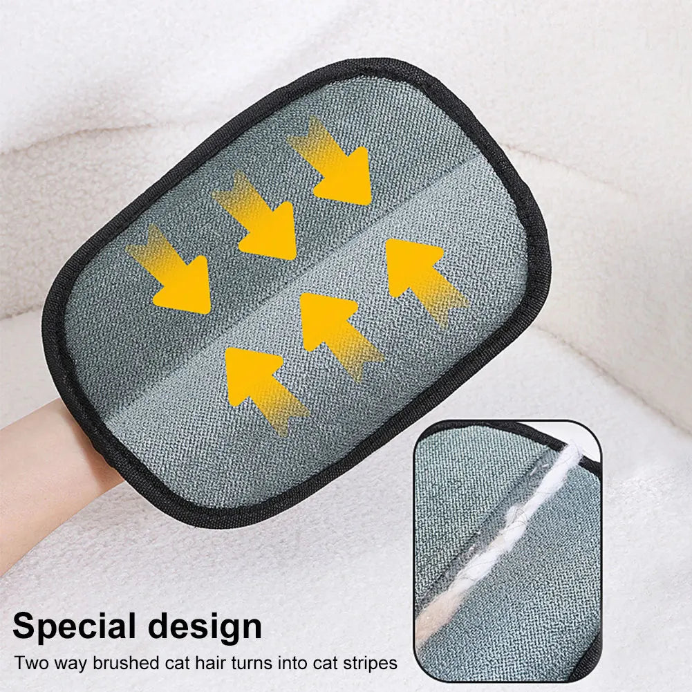 Pet Electrostatic Hair Removal Gloves Pet Grooming Gloves Dog Cat Deshedding Brush Glove Double-Sided Fur Hair Cleaning Gloves
