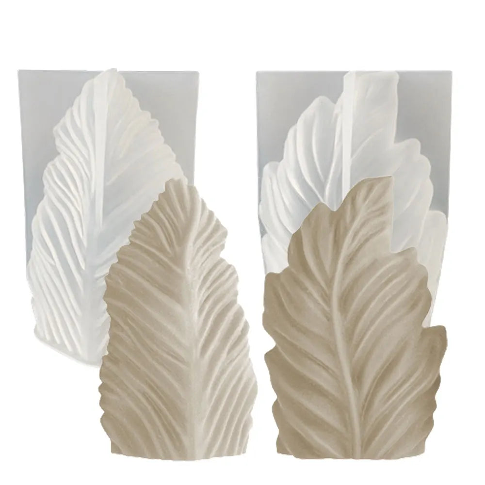 Autumn Leaves Candle Silicone Mould 1-2pcs Coral Scented Candle Making Kit Simple Style DIY Gyspum Ceramic Resin Mold Fall Decor