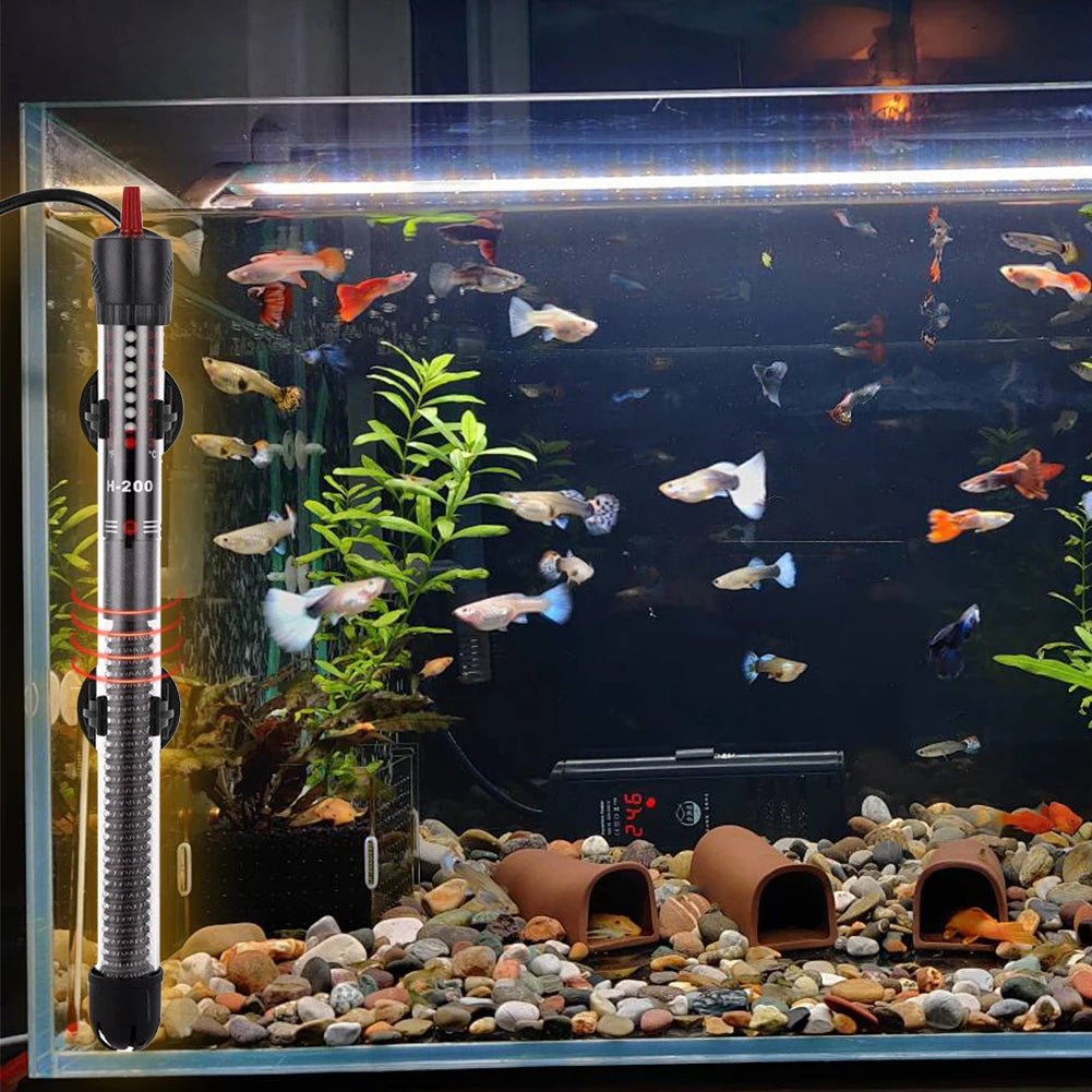 Aquarium Submersible Heater 300W W/ Thermometer Fish Tank Thermostat Adjustable Aquarium Heater for Freshwater & Saltwater Tank