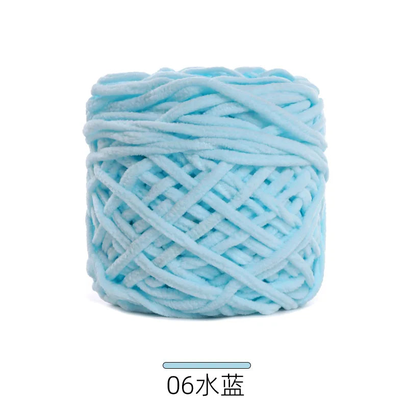 1Pc 50g Thin Velvet yarn for Crocheting Chenille yarn hand knitting Crochet amigrumi slipper line knit sweater blanket thread