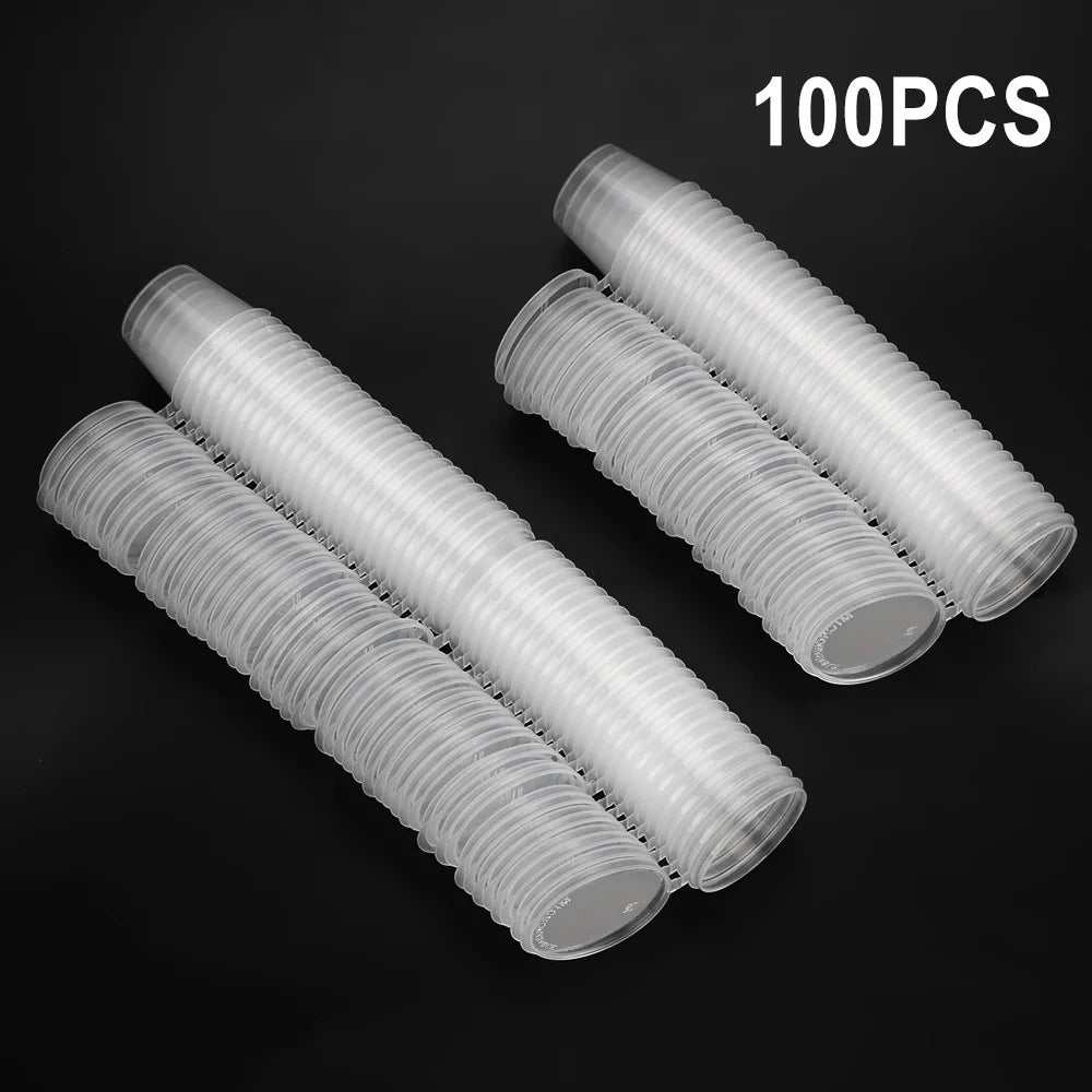 100Pcs Chutney Chili Sauce Cups With Lids Kitchen Organizer Disposable Sauce Pot Plastic Clear Food Small Sauce Container Box