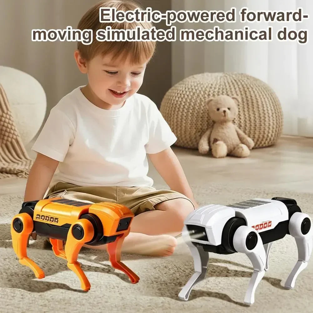 Electric Robot Dog Toy Mechanical Dog Lamp Educational Interactive Toys Playing At Night Boy's Birthday Gift Box