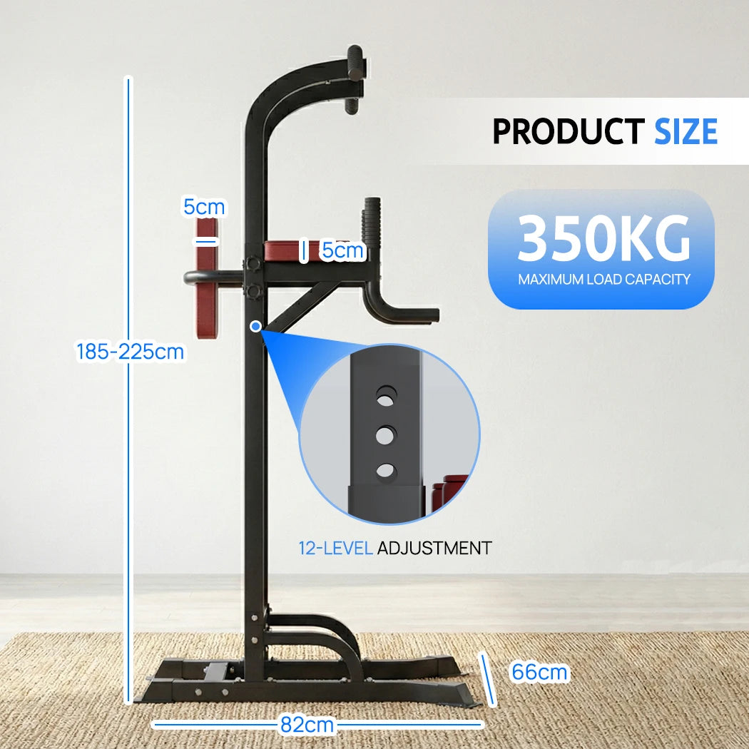 PORIYA Foldable Power Tower Chin Up Station Push Pull Up Bar Knee Raise Weight Dip Gym
