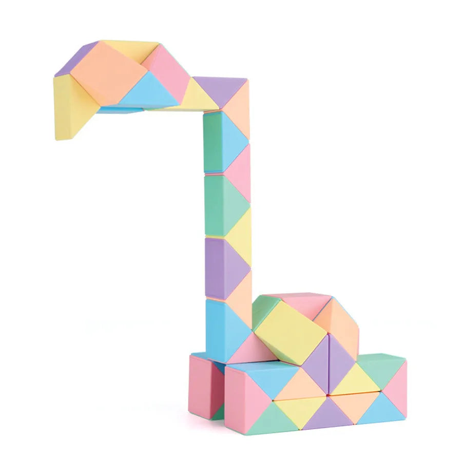 MoYu Magic Ruler Macarone 24/36/48/60/72 Segments cubo magico Snake Twist Cube Puzzle Kid Educational Toy For Children Gift