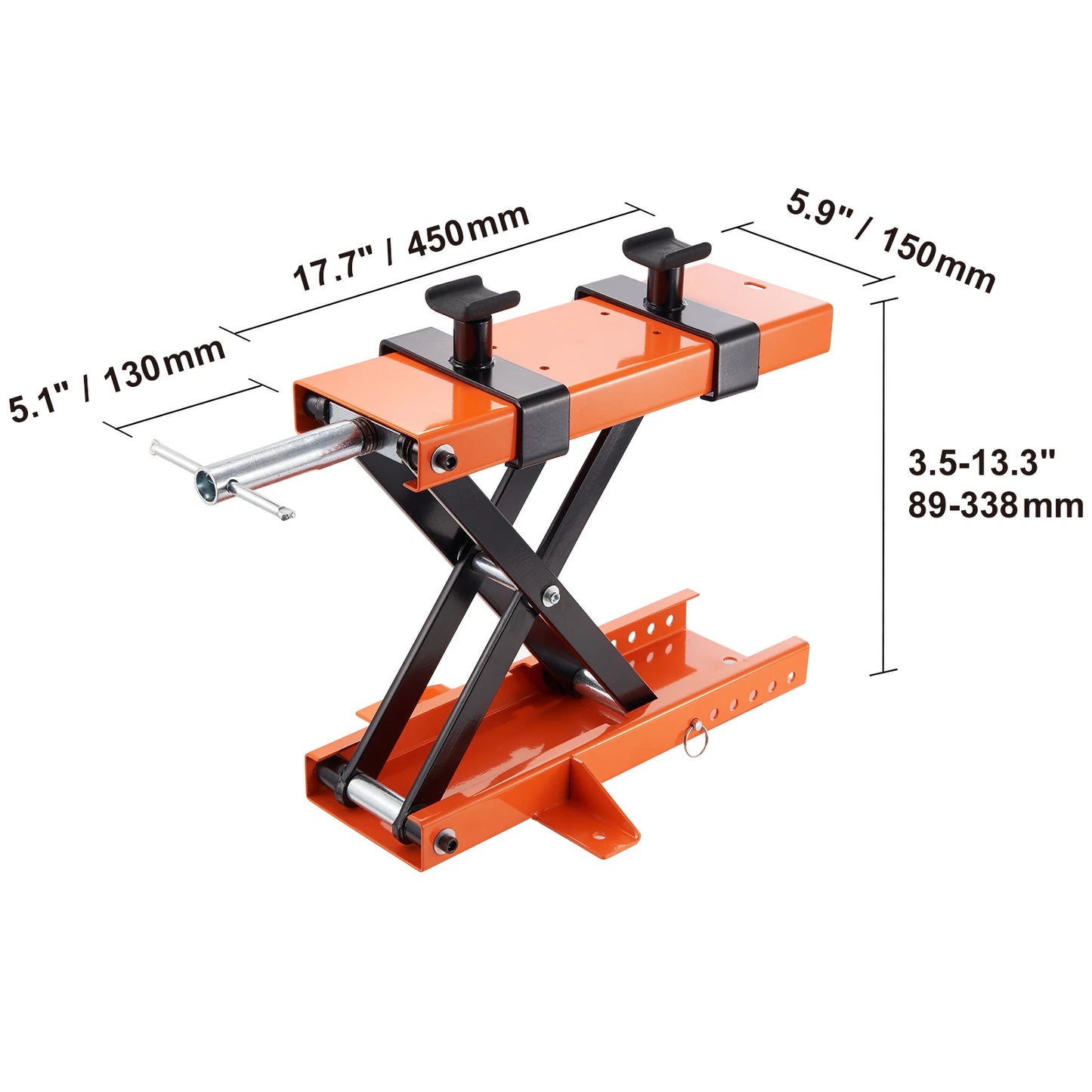 SucceBuy Motorcycle Lift 350/1100/1500 LBS Capacity Motorcycle Scissor Lift Jack with Wide Deck&Safety Pin to Bikes Motorcycles