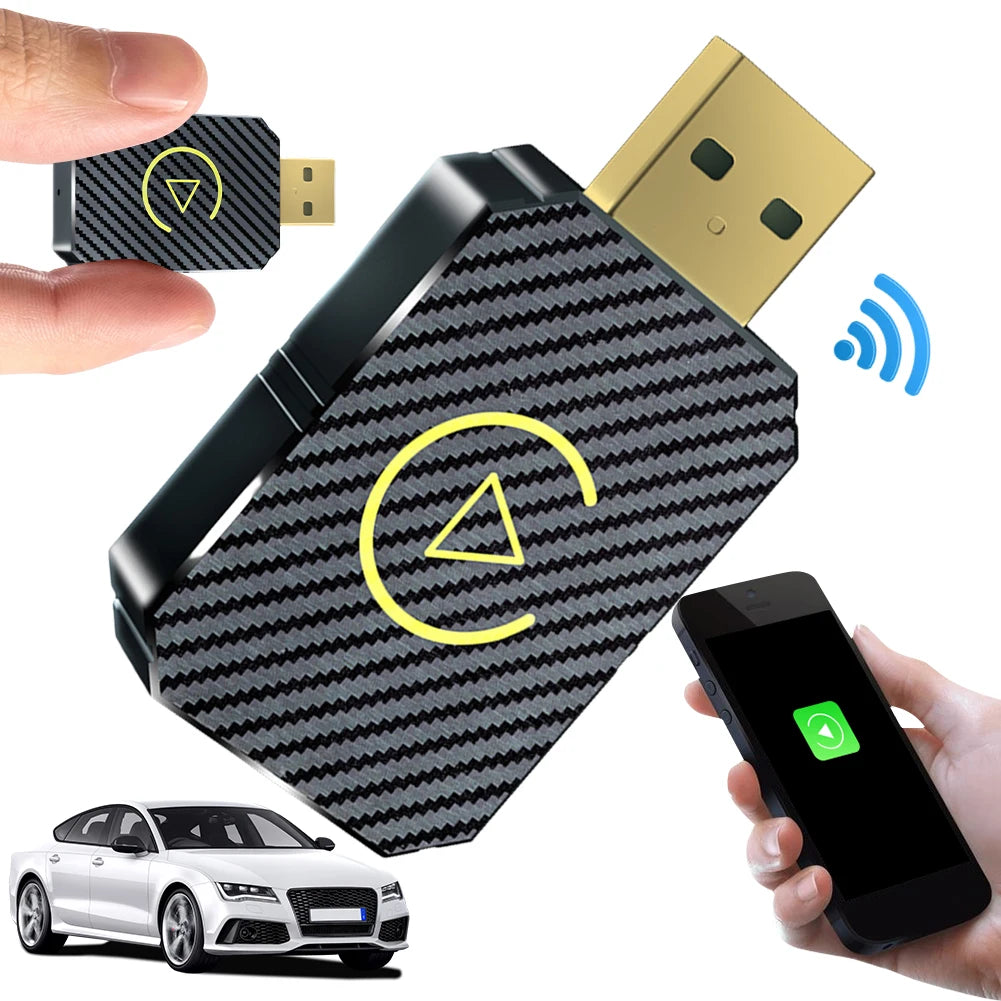 Wired To Wireless Carplay & Android Auto Wireless Adapter Auto Connect USB Plug and Play for OEM Wired Carplay Android Auto Car
