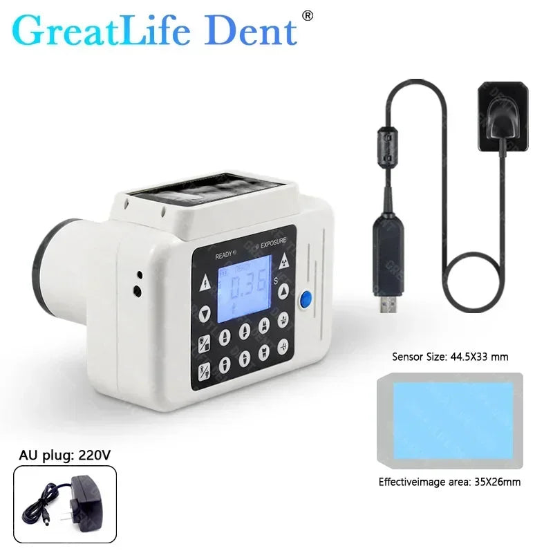 GreatLife US MX EU GCC Stock Portable Dental X-ray Machine X-Ray Unit with Built-in Display Sensor Digital HD Image Veterinary