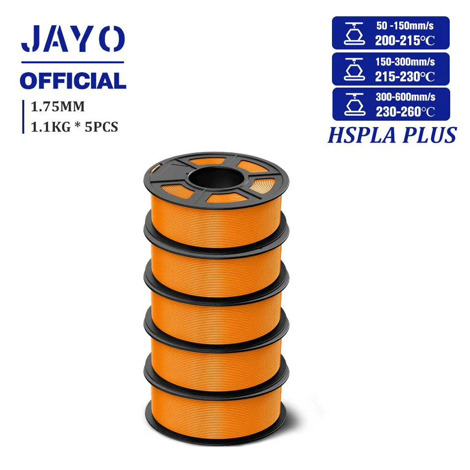 JAYOPLA Plus  Filament 600mm/s 1.75mm High Speed  PLA+ 3D Printer Filament High Flow 3D Printing Mateials Fit Most 3D Printers