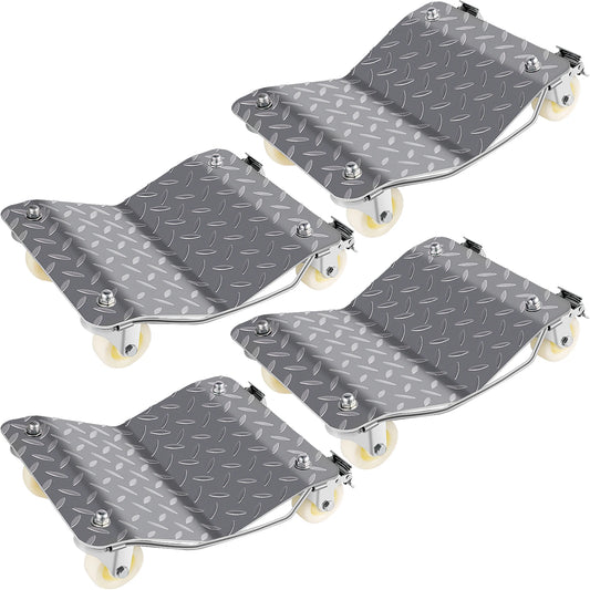 SucceBuy Vehicle Positioning Wheel Dollies 680Kg Per Dolly 2Pcs Car Wheel Dollies Car Skate Dolly Van Positioning Garage Jack