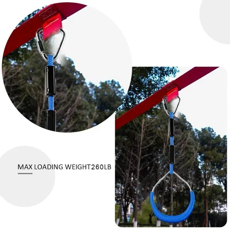 3-piece Set of Children's Outdoor Rings Gymnastics Rings Swing Rings Adjustable Rings Outdoor Rings Children's Fitness Toys