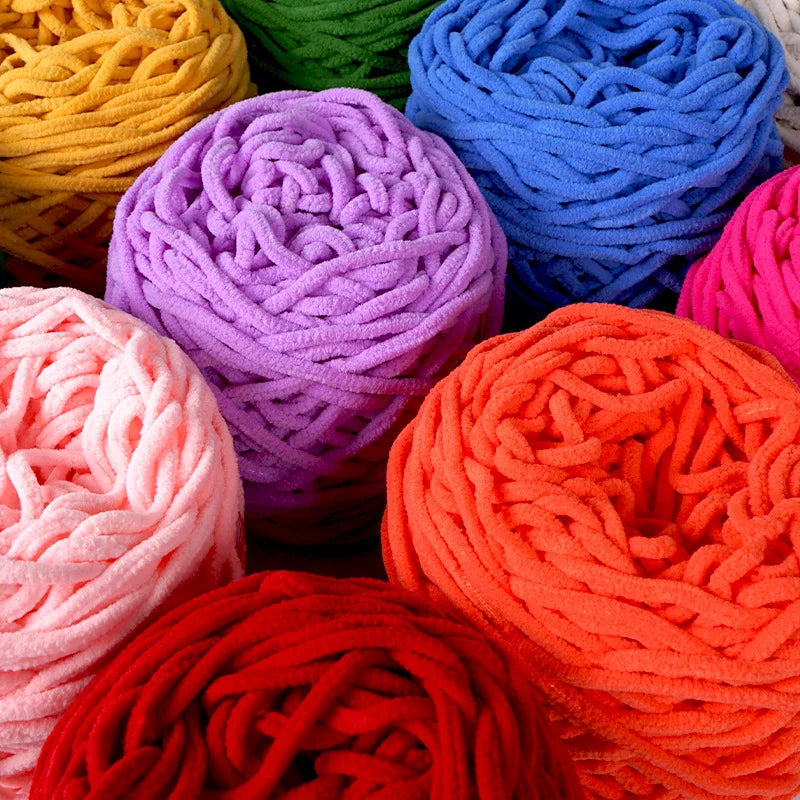 1Pc 50g Thin Velvet yarn for Crocheting Chenille yarn hand knitting Crochet amigrumi slipper line knit sweater blanket thread