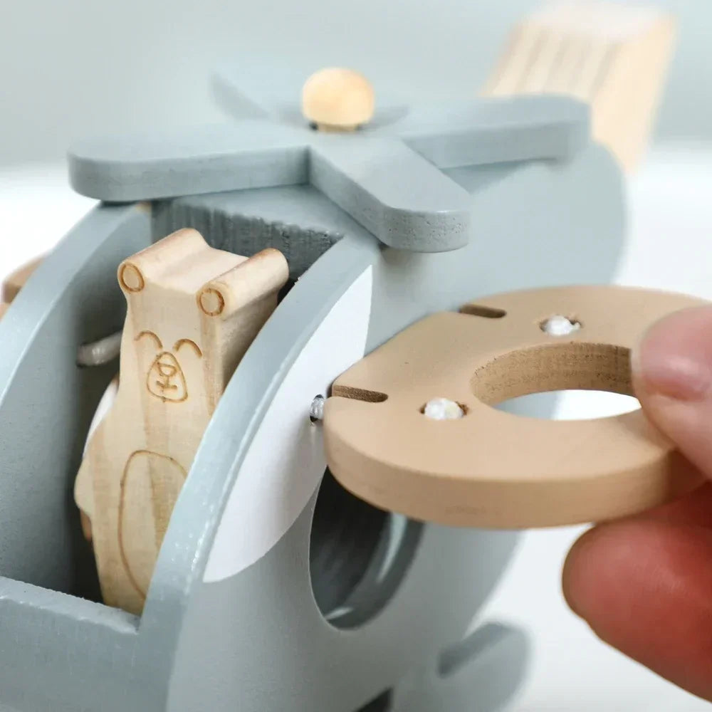 Wooden Toys Plane Helicopter Bus Boat Montessori Education Toys for 1 Year Old Wooden Transportation Blocks Cartoon Cat Toys