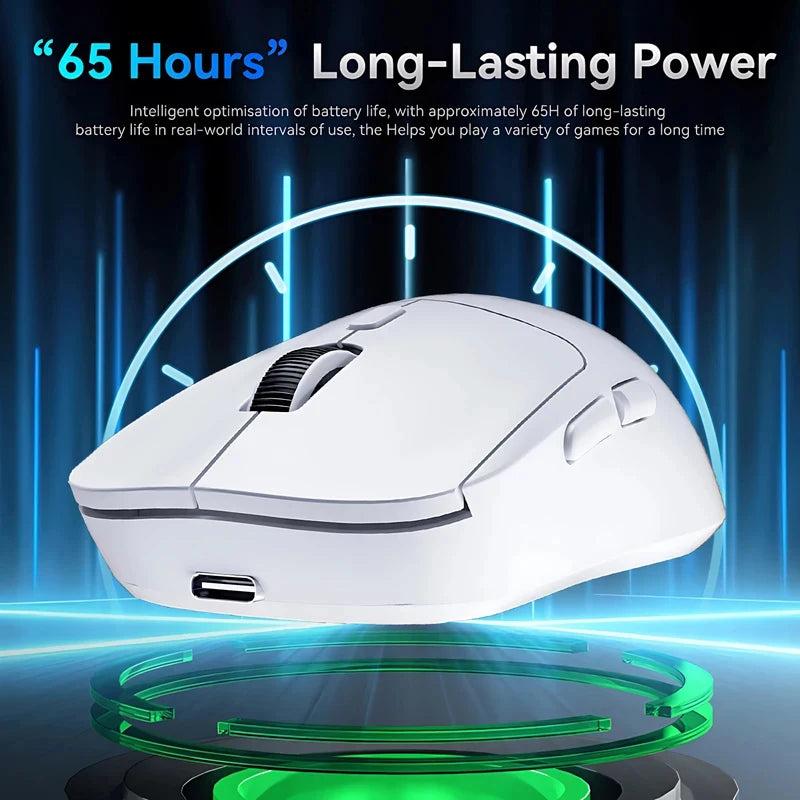 New M348 Superlight Mouse Bluetooth 2.4G Wireless Gaming Mouse Flagship Chip Gaming Sensor 6 Adjustable DPI for Office Game