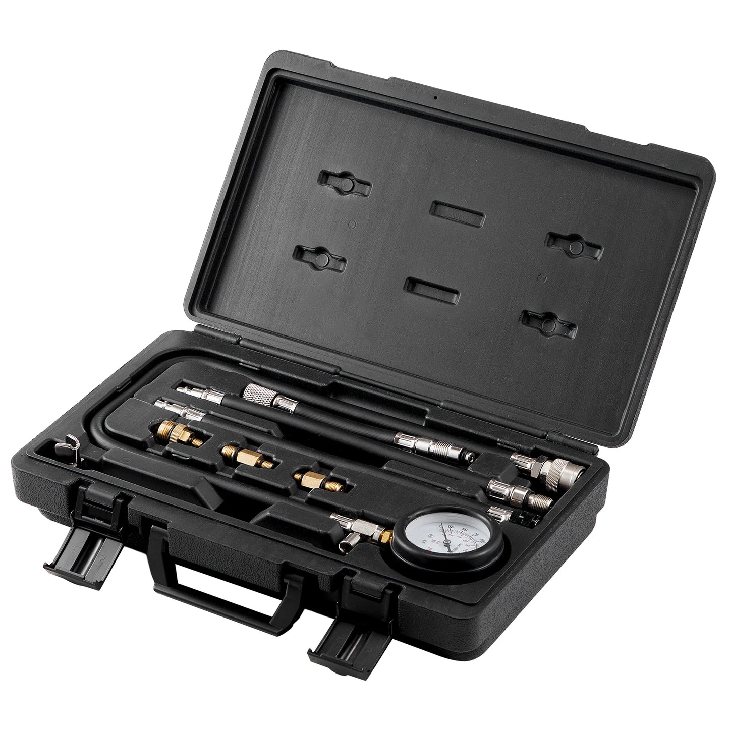 SucceBuy Diesel Engine Compression Tester 18pcs Cylinder Pressure Test Tool Kit Diesel Injector Tester Check Cylinders For Truck