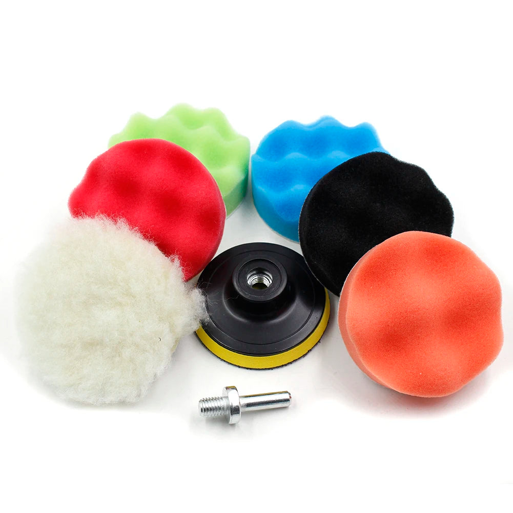 3/5/6/7 Inch Car Polishing Kit Polish Pad Car Polish Buffing Pad Abrasive Disc Sponge Foam Pads Polisher For Headlight Refurbish
