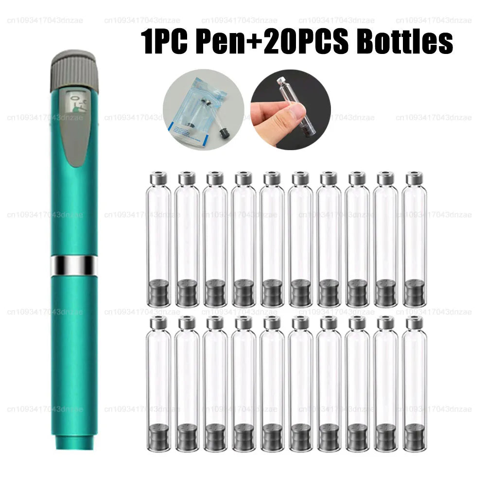 Multi-use Precise Dosing Reusable  Injection Pen 3ml Empty Cassette Bottle Cartridges 4-8mm Pen Tip Sterile Individual Packaging