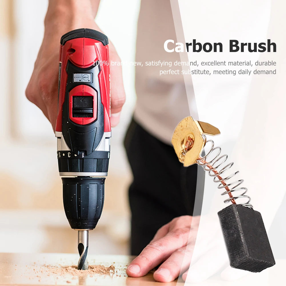 10pcs Electric Hammer Drill Grinder Replacement Parts Carbon Brush Electric Hammer Cutting Polishing Machine Electric Tools