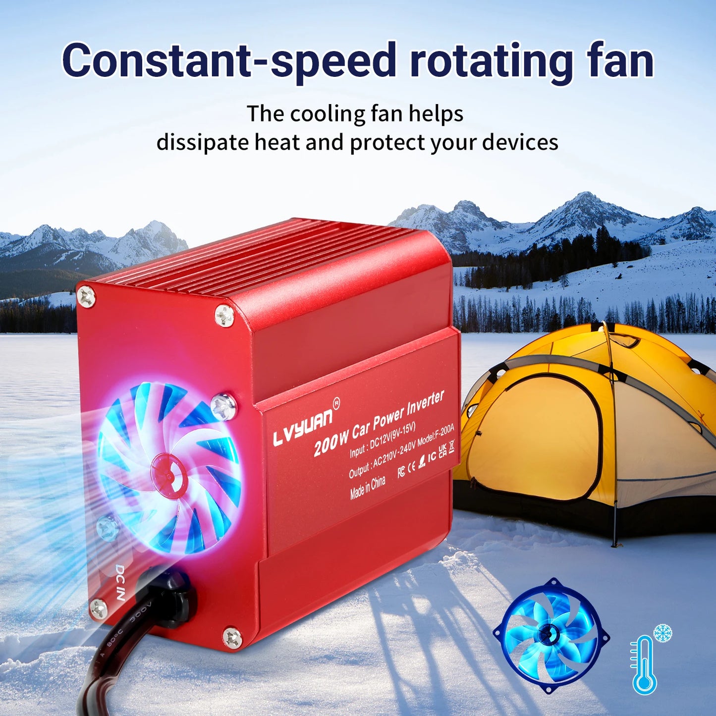 Car Inverter 300W 200W Portable 12V 220V 240V converter For Car Cigarette Lighters Fast Charging USB Output for Phone/PC/Camera