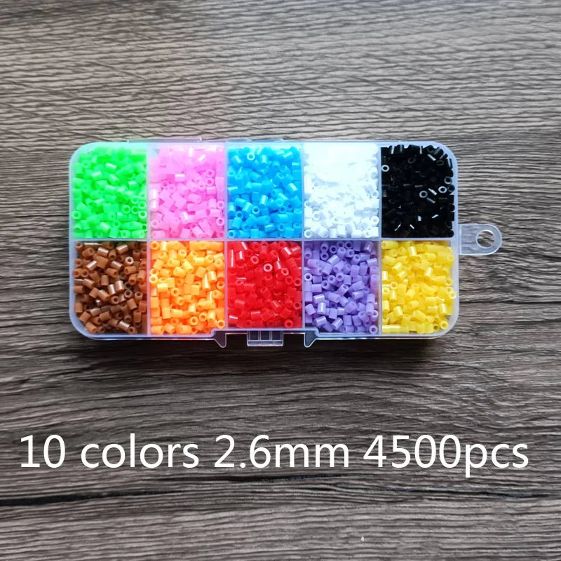 2.6/5mm Hama Beads Toy 24/72 Colors Perler Iron Beads Kit Kids 3D Puzzles DIY Toys Fuse Beads Pegboard Sheets Ironing Paper Set
