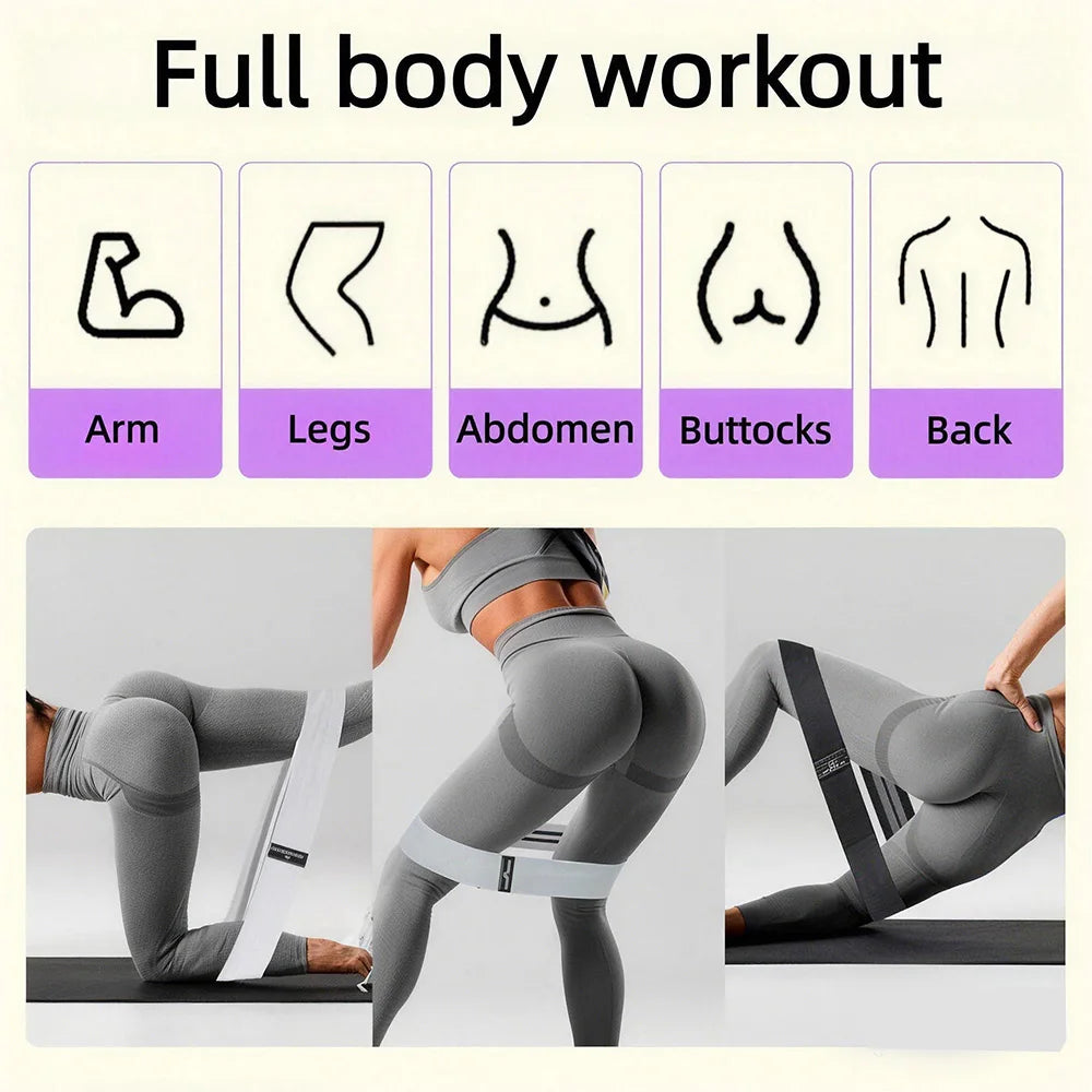 Crochet Gradient Color Resistance Band Deep Squat Buttocks Shaping Men and Women Single Training Ring Fitness Elastic Band