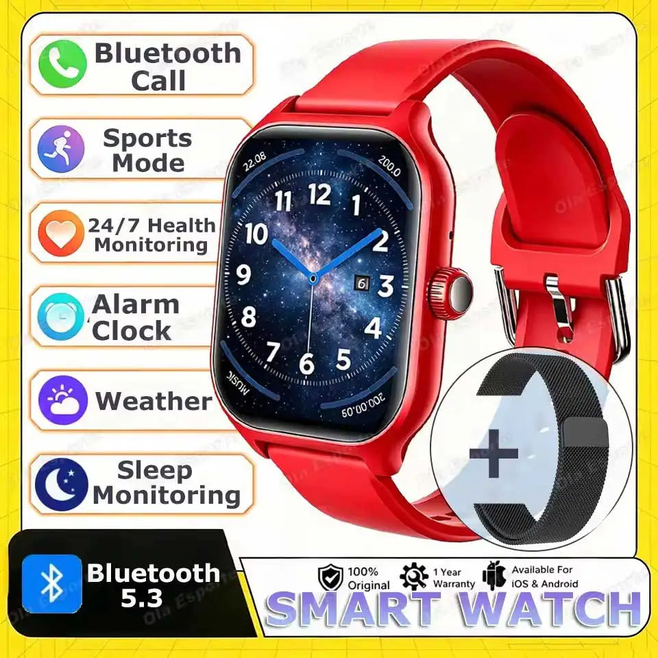 2025 Smart Watch Android IOS Phone 2.01 Inch Color Screen Bluetooth Answer Call Fitness Watches Tracker Smartwatch Women Men