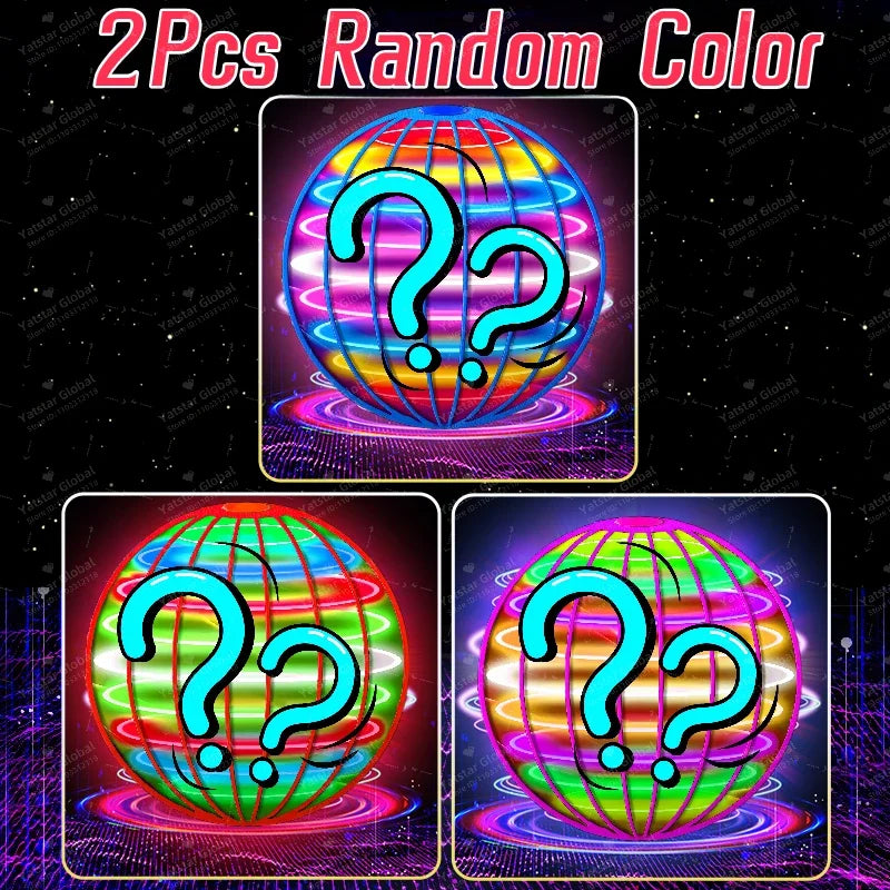 Flying Ball Boomerang Spinner Toys Hand Control Drone 360° Rotating Mini UFO With LED Lights for Children Funny Birthday Gifts