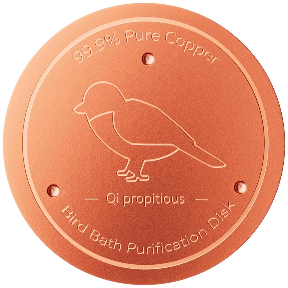 Bird Bath Copper Disk Triple-Point Support Copper Cleaning Disk Copper Bird Bath Purification Disk for Outdoor Birdbaths Bowl