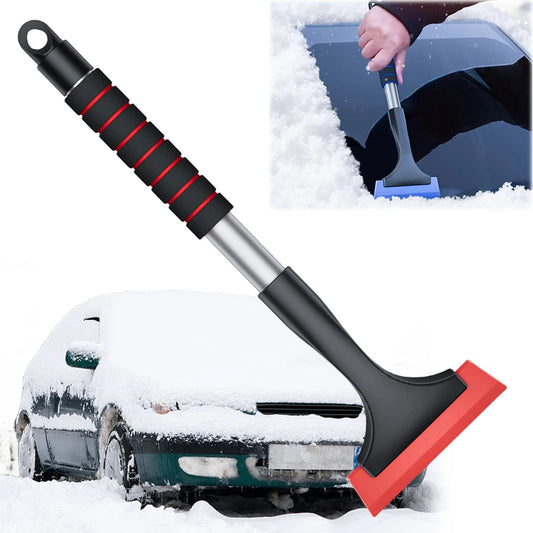 Extendable Ice Scraper with Sponge Handle Auto Ice Remover Ergonomic Car Defrosting Snow Removal Tool for Window Frosting