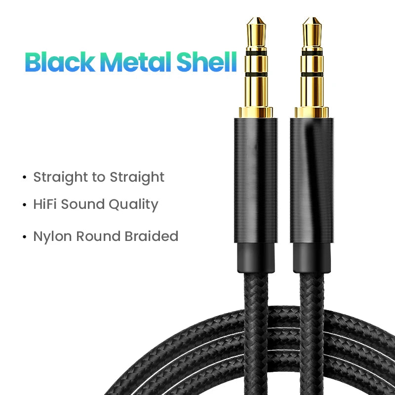 3.5mm Audio Cable Aux Cable Audio Input Adapter Male to Male AUX Cord Compatible with Car Stereos Speaker Headphones