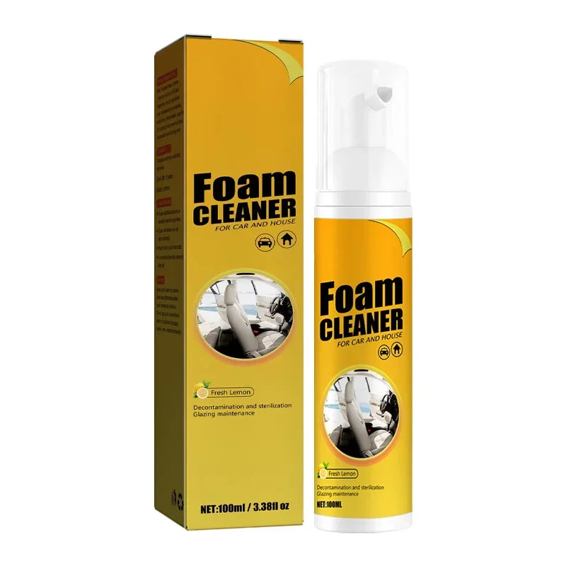 3PCS Multi-Functional Foam Cleaner Set:  Wash for Automotive Interior Upholstery, Plastic Instrument Panel, Steering Wheel parts