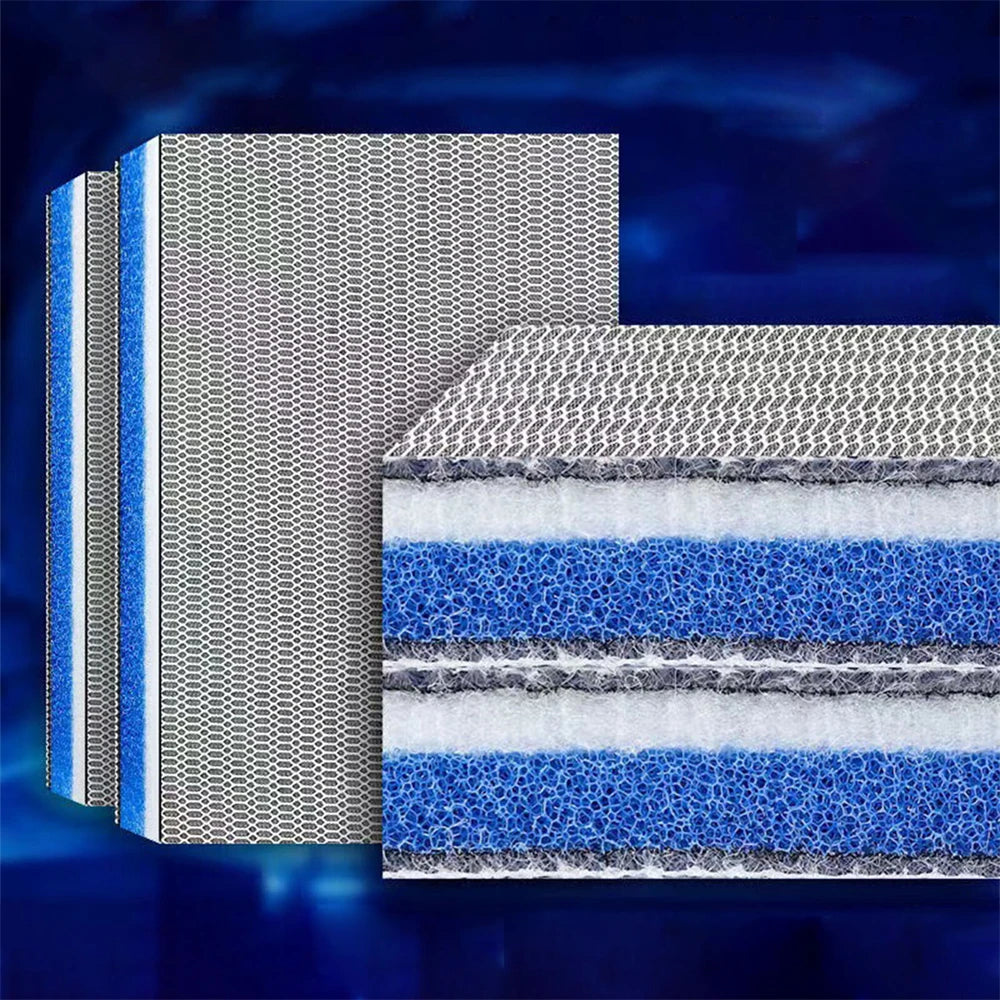 2PCS 8D Aquarium Filter Media 8-Layer Filter Pads Bio Sponge Foam for Fish Tank Pond