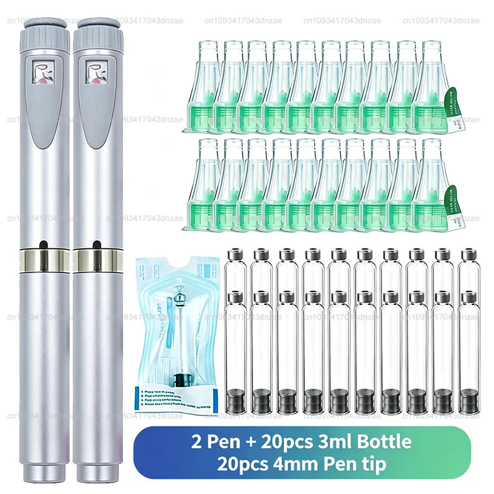 Aluminum Magic Pen Kit Cartridges 3ml Empty Cassette Bottle Individual Packaging Disposable 4mm Pen Tip for Lilly Insulin Pen