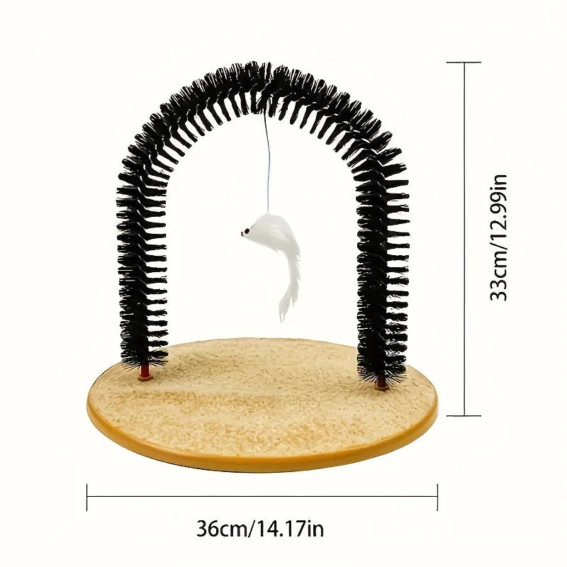 1pc Cat Arch Self Groomer – Massage & Tickle Brush Toy Cats Can't Resist, Pet Grooming Tool
