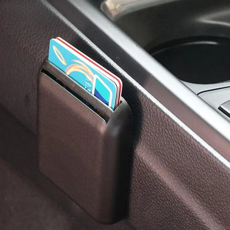Car Seat Gap Storage Box Multifunction Card Ticket Holder Bracket 6.8x8.5cm  Universal Fit