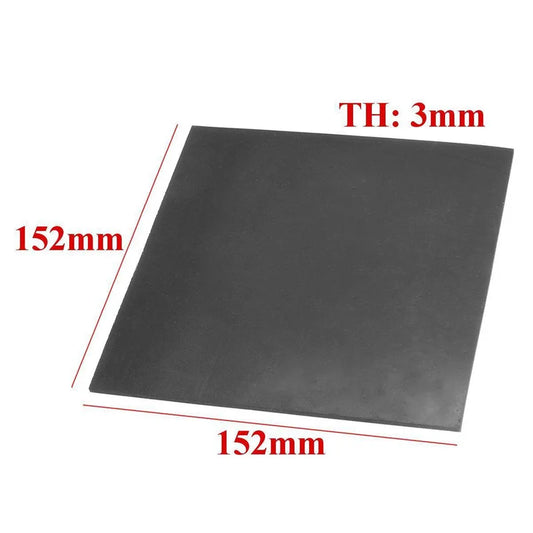 1pc Black Square Smooth Finish Rubber Sheet High Temperature Chemical Resistance Rubber Plate 152*152*3mm best